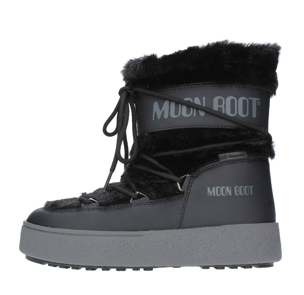 MOON BOOT Stivaletti da neve modello LTRACK FAUX FUR MOON BOOT in ecopelliccia e nylon tecnico idrorepellente