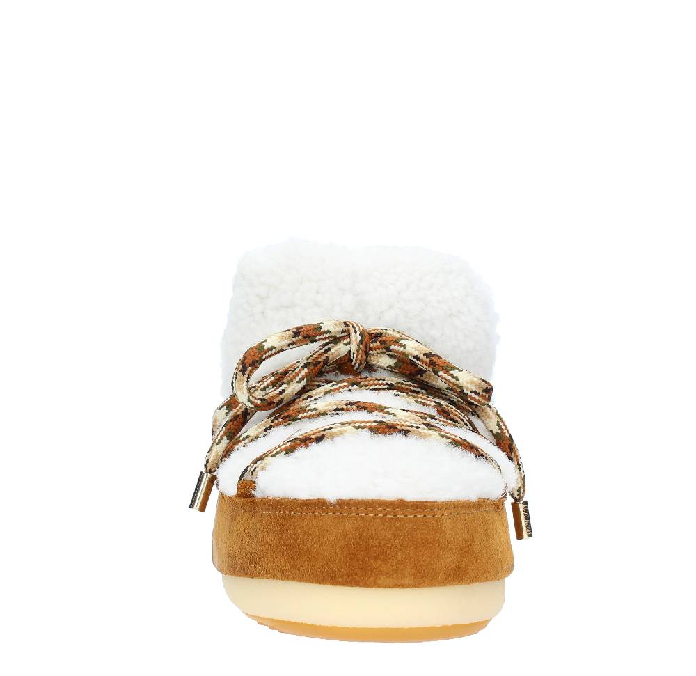 MOON BOOT Stivaletti Da Neve Modello PUMPS SHEARLING MOON BOOT In Pelliccia E Camoscio