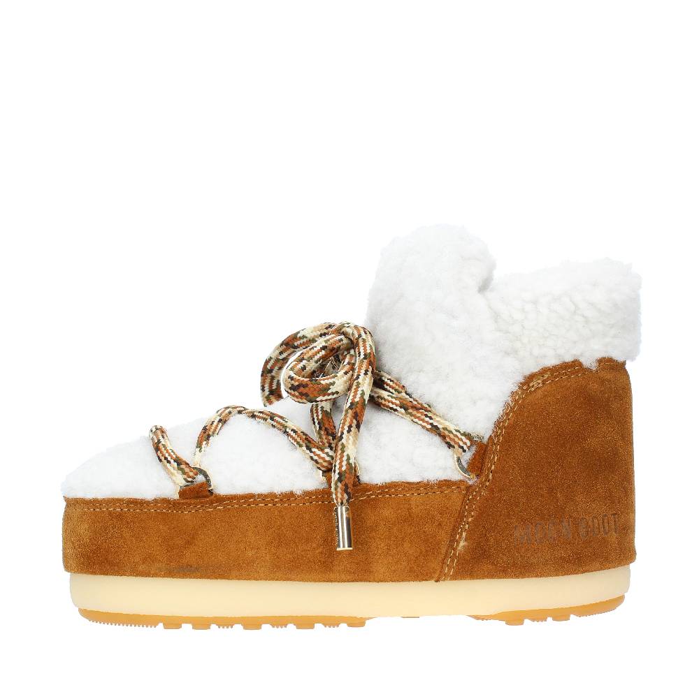 MOON BOOT Stivaletti da neve modello PUMPS SHEARLING MOON BOOT in pelliccia e camoscio