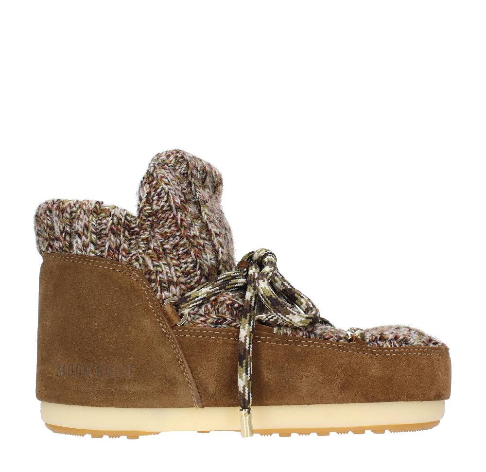 MOON BOOT Stivaletti Da Neve Modello PUMPS WOOL MOON BOOT In Camoscio E Tessuto