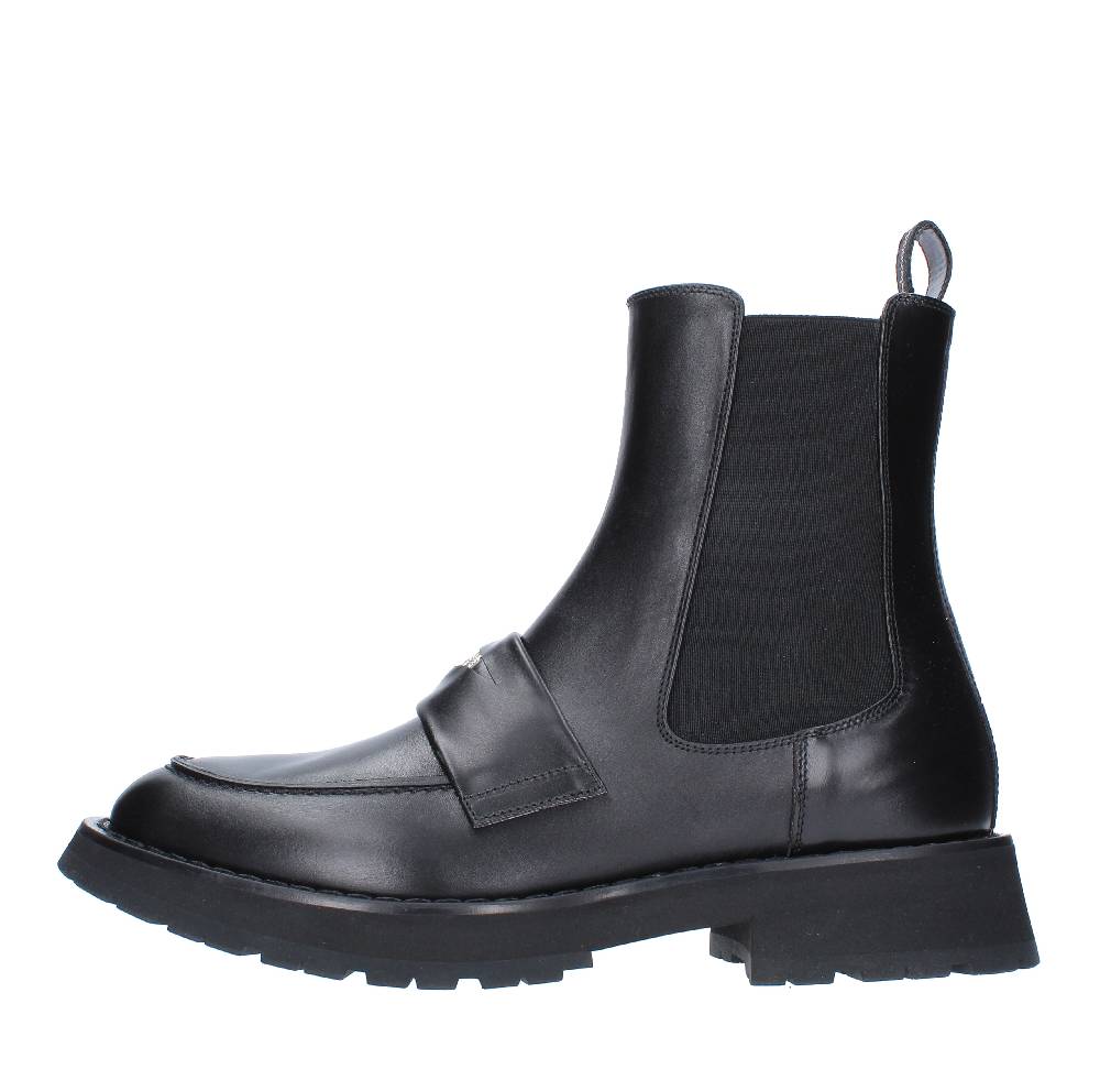 ALEXANDER MCQUEEN Stivaletti stile mocassino in pelle