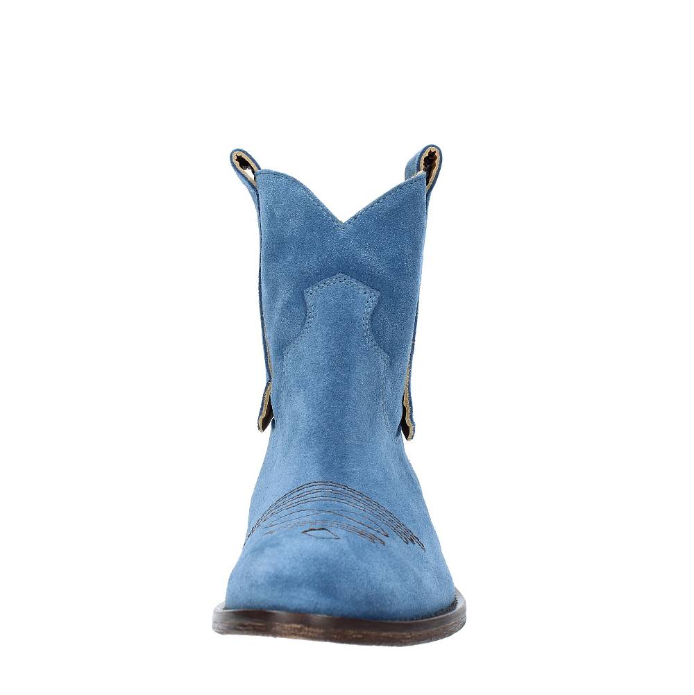 VIA ROMA 15 Stivaletti Texani Modello 4035 In Camoscio