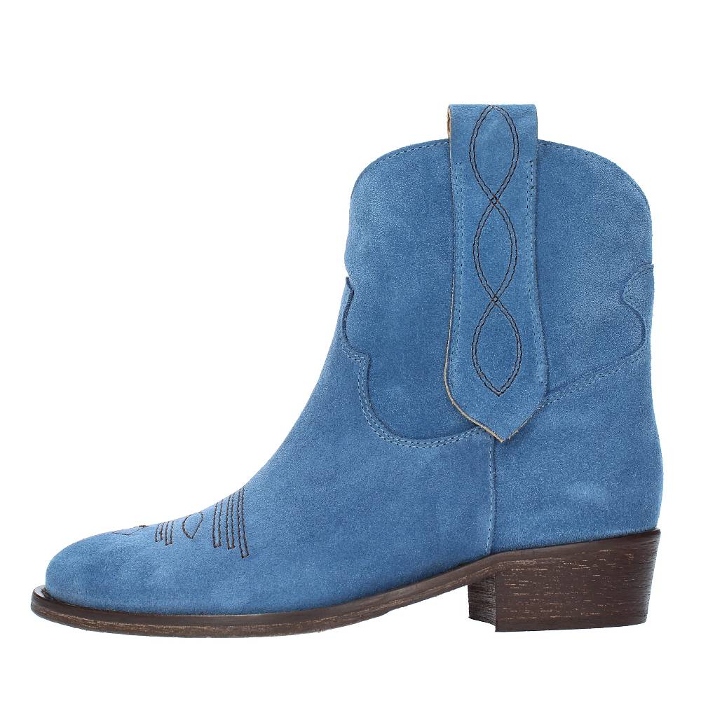 VIA ROMA 15 Stivaletti Texani modello 4035 in camoscio