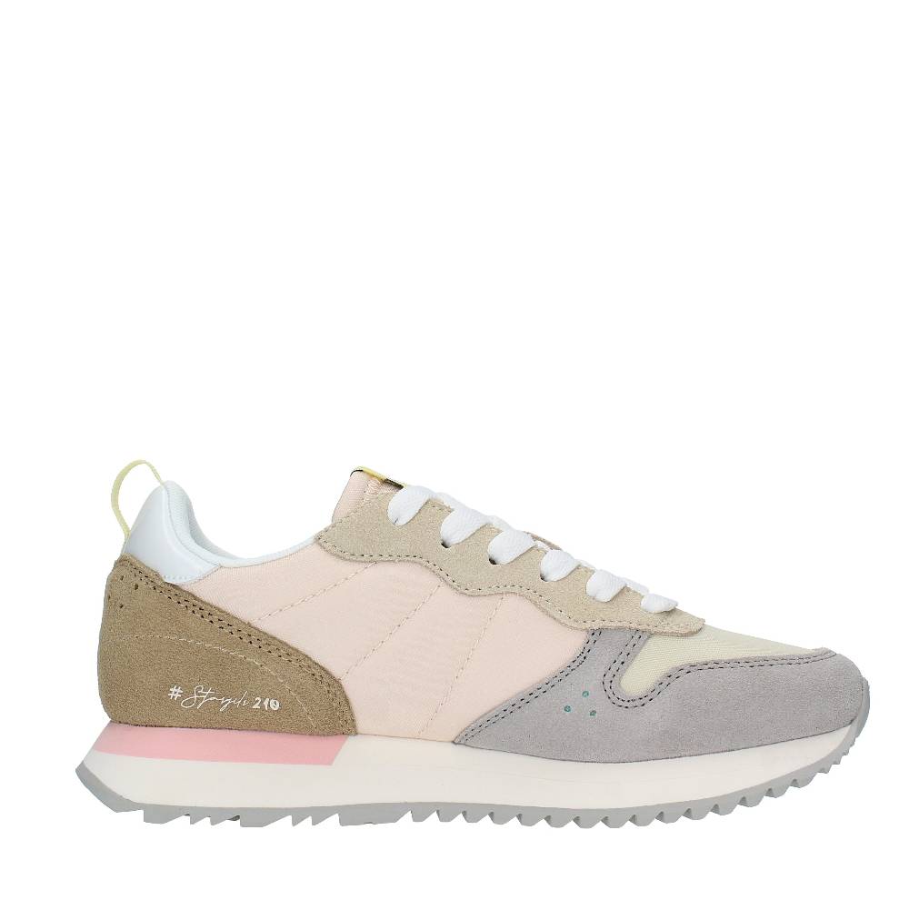 SUN68 Sneakers In Pelle Camoscio E Tessuto