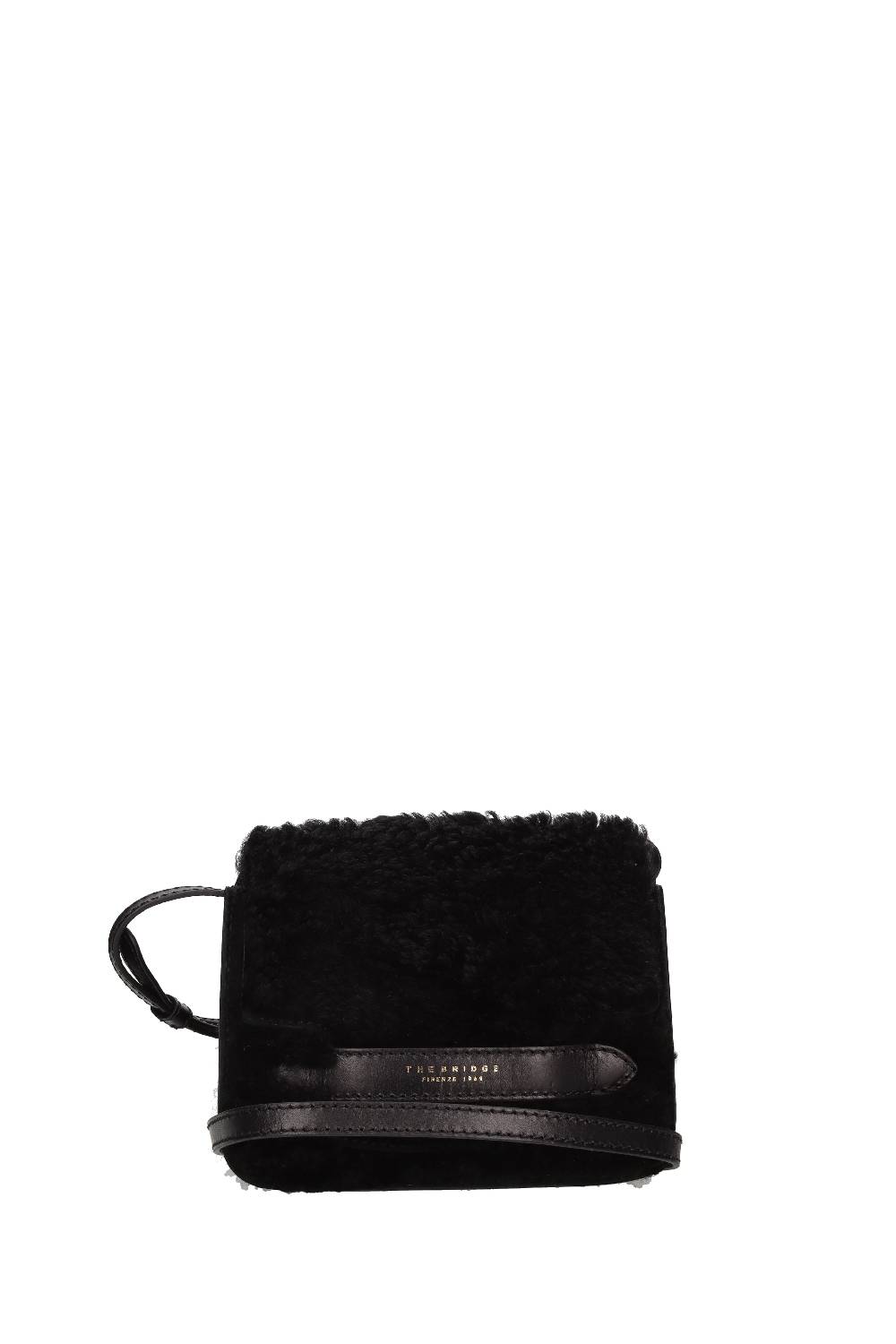 THE BRIDGE Tracolla in pelle ed ecopelliccia