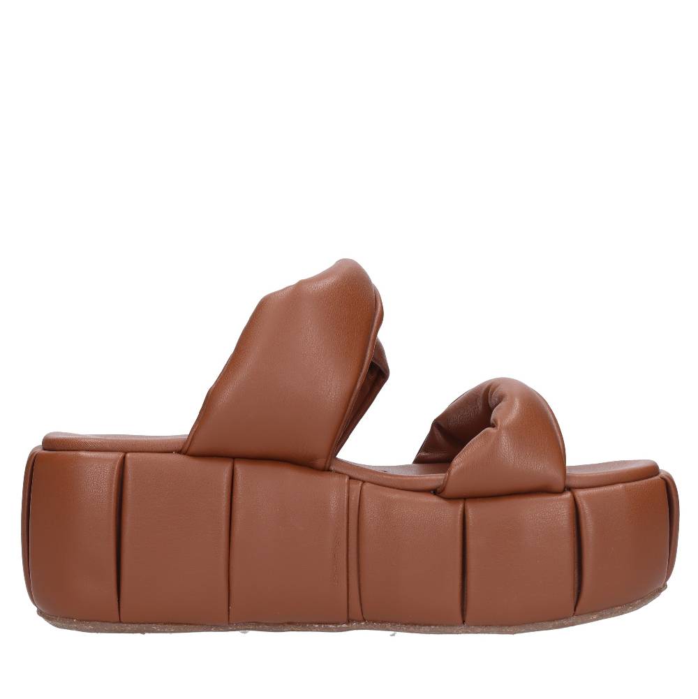 THEMOIRE Mules Con Zeppa In Tessuto Vegano