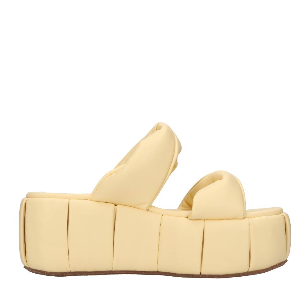 THEMOIRE Mules Con Zeppa In Tessuto Vegano