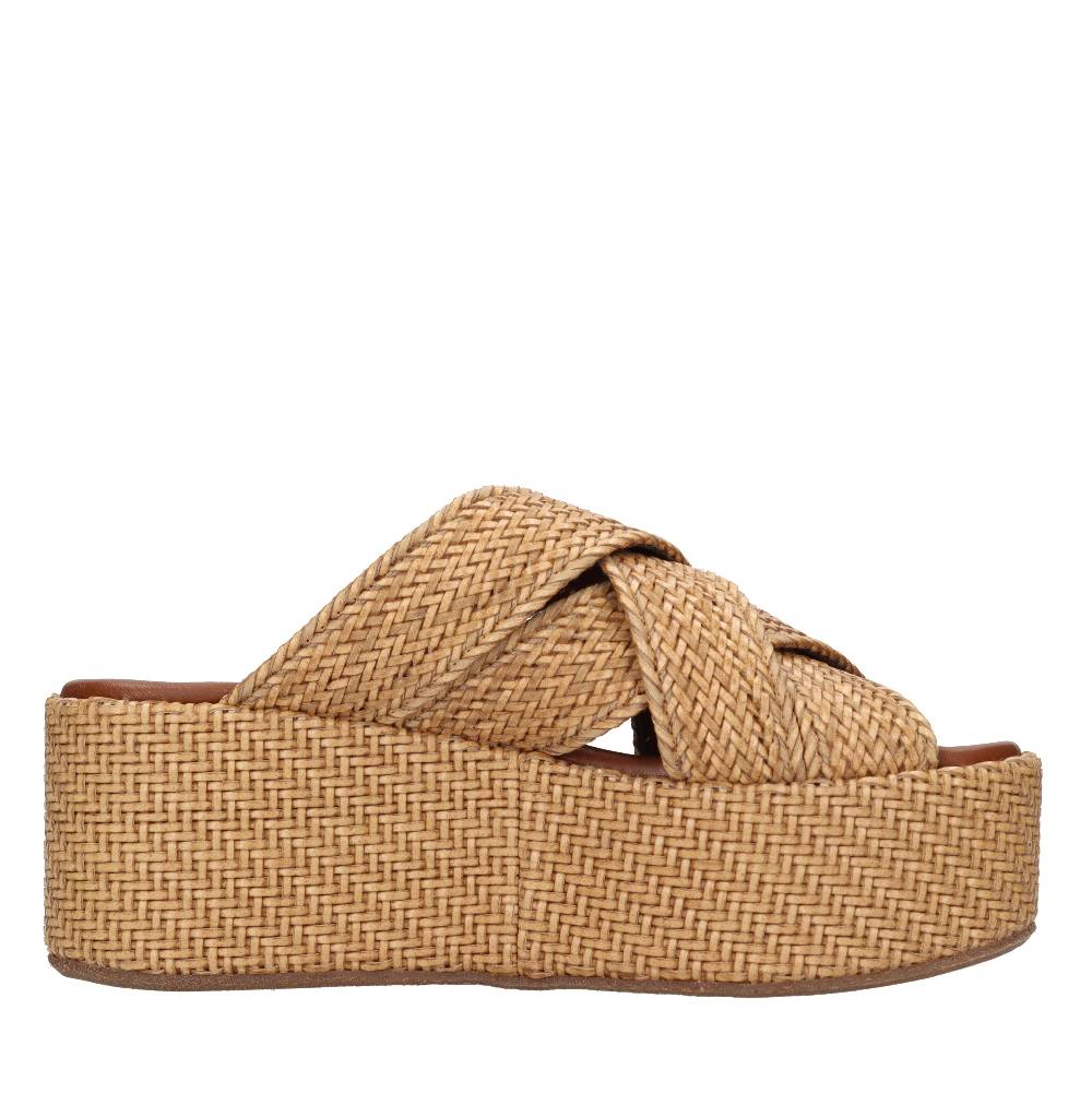 THEMOIRE Mules Con Zeppa In Tessuto Vegano