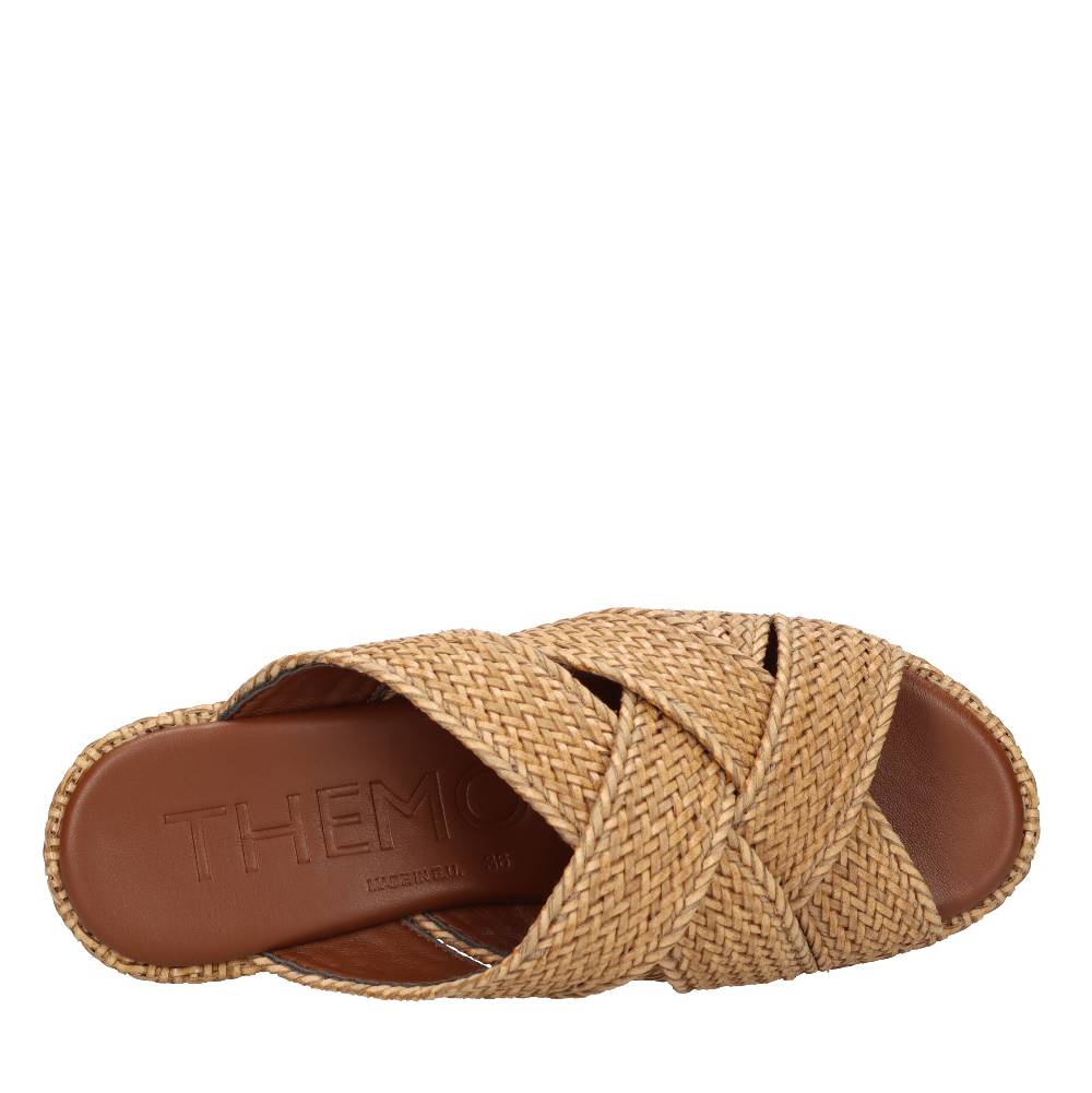 THEMOIRE Mules Con Zeppa In Tessuto Vegano