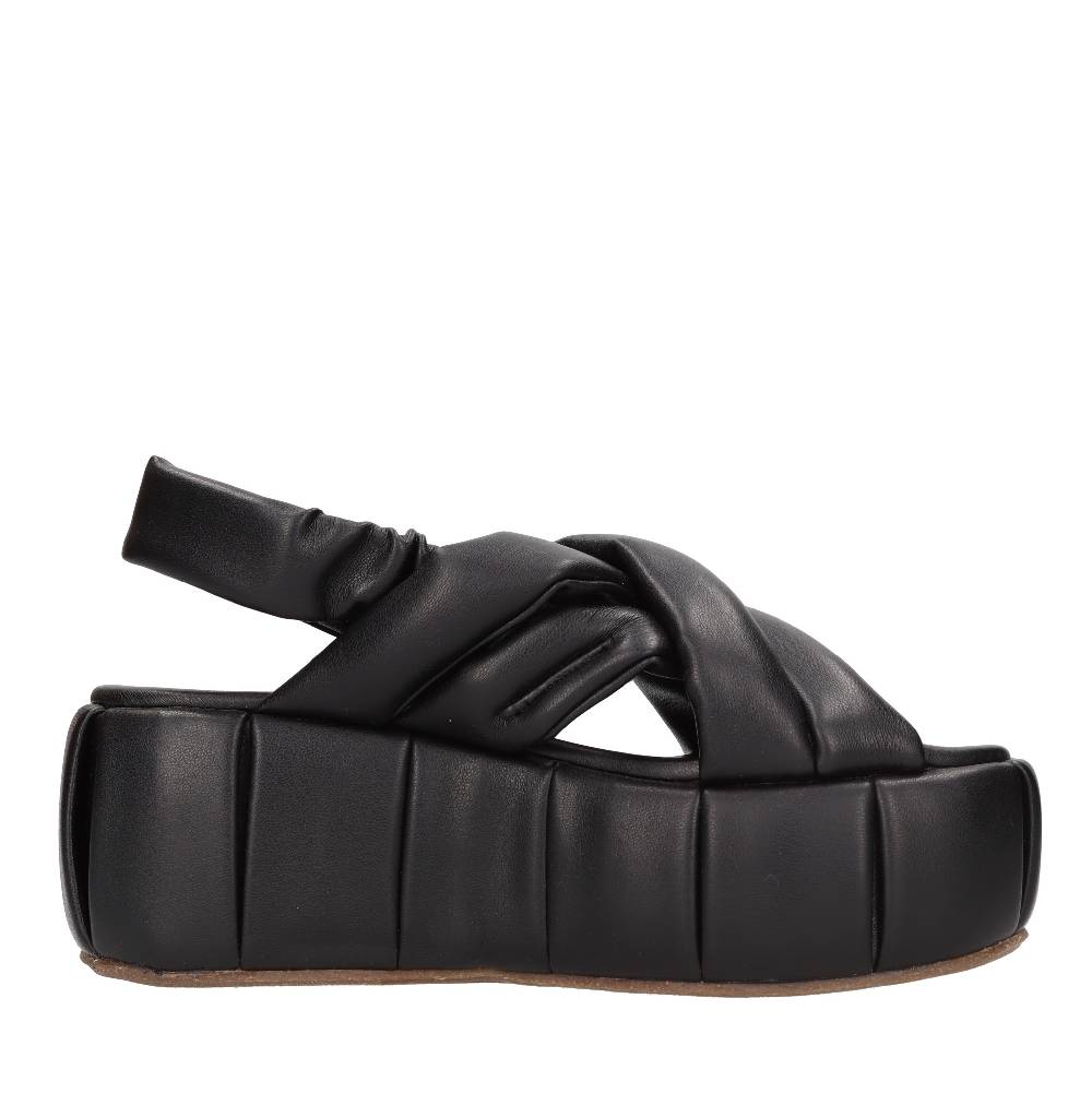 THEMOIRE Sandali Con Zeppa In Tessuto Vegano