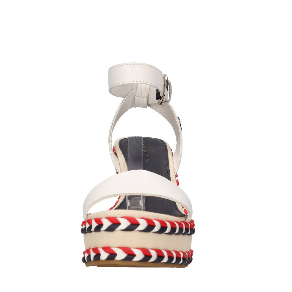 TOMMY HILFIGER Sandali Con Zeppa In Pelle