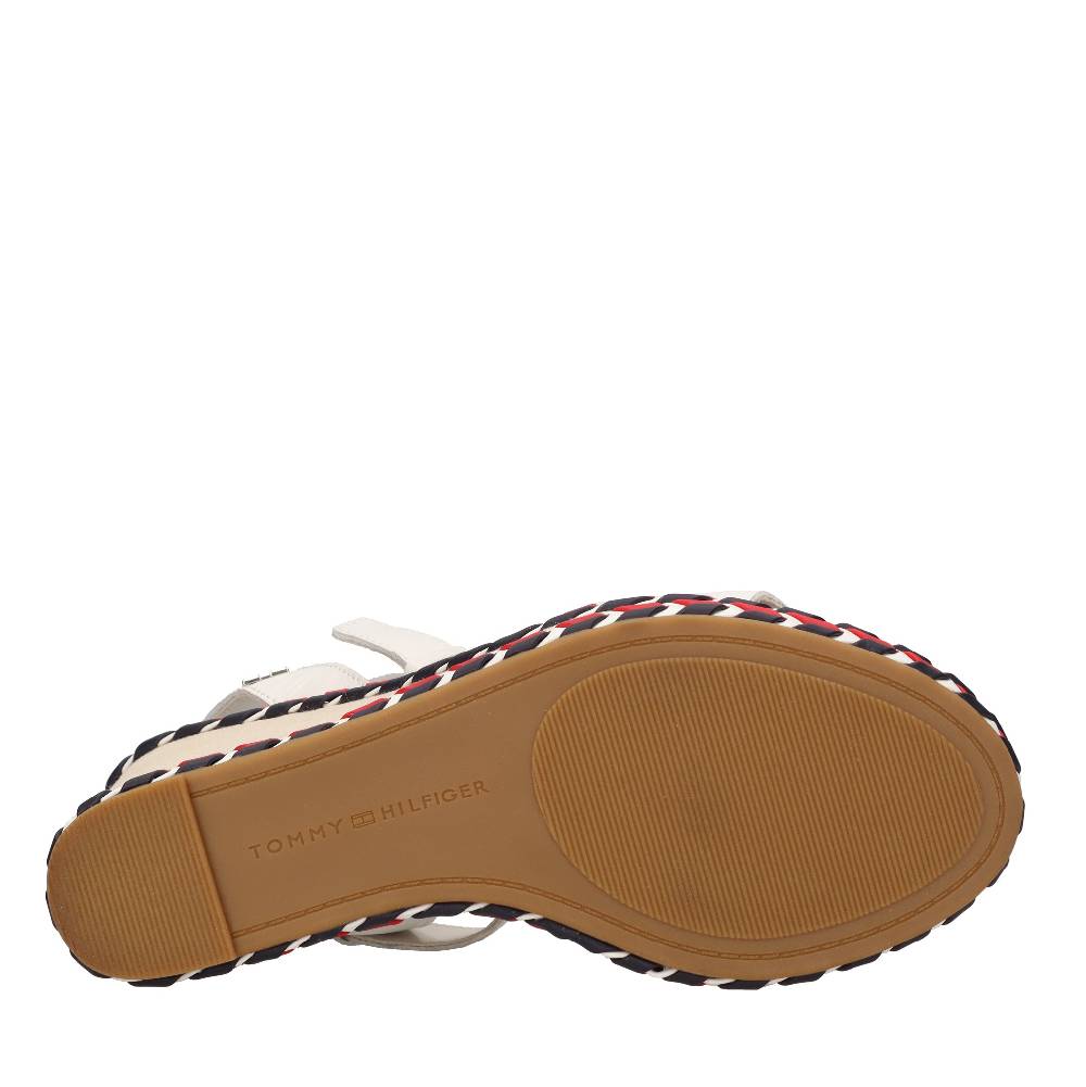 TOMMY HILFIGER Sandali Con Zeppa In Pelle