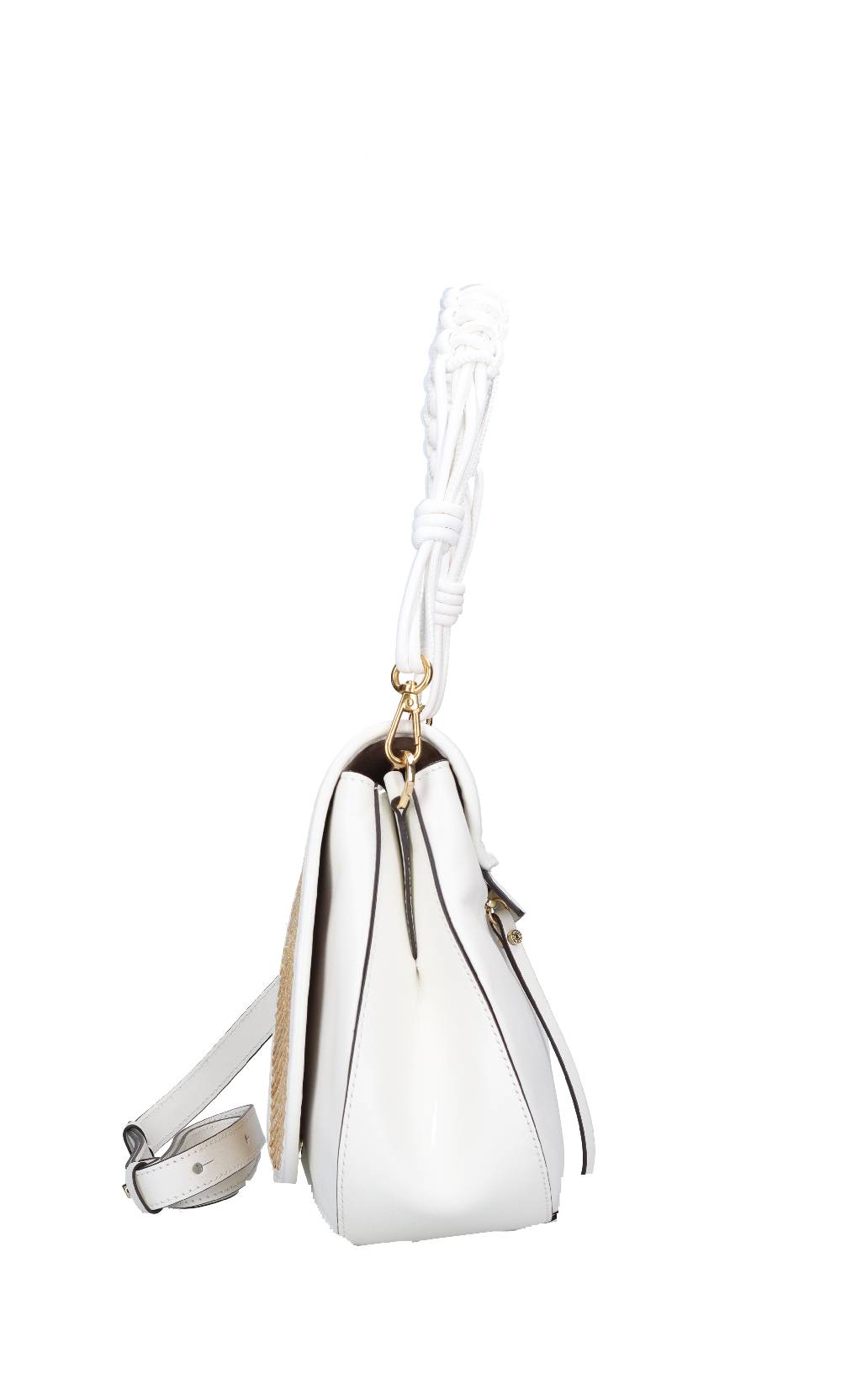 GIANNI CHIARINI Tracolla Helena Round In Pelle E Rafia