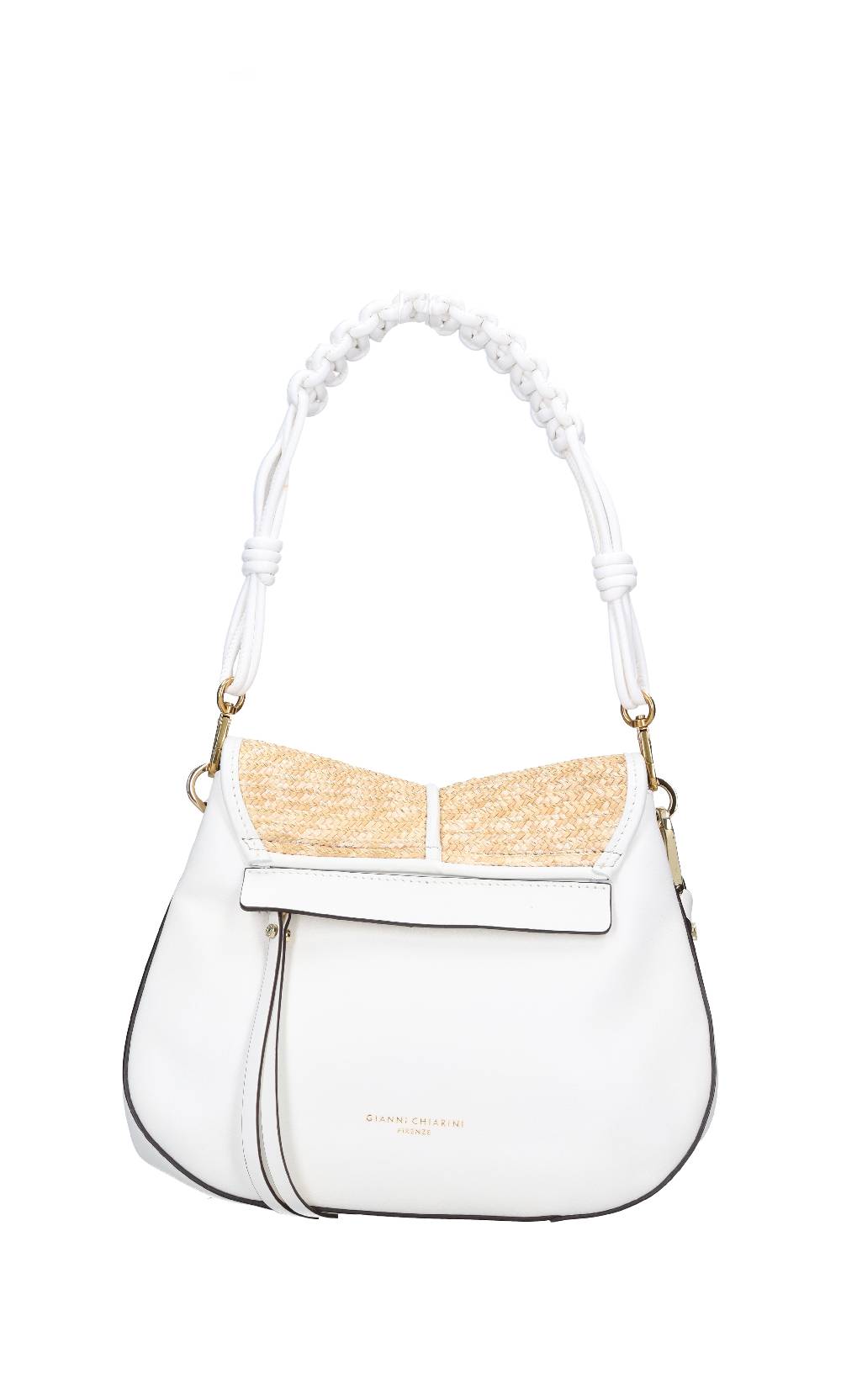 GIANNI CHIARINI Tracolla Helena Round In Pelle E Rafia