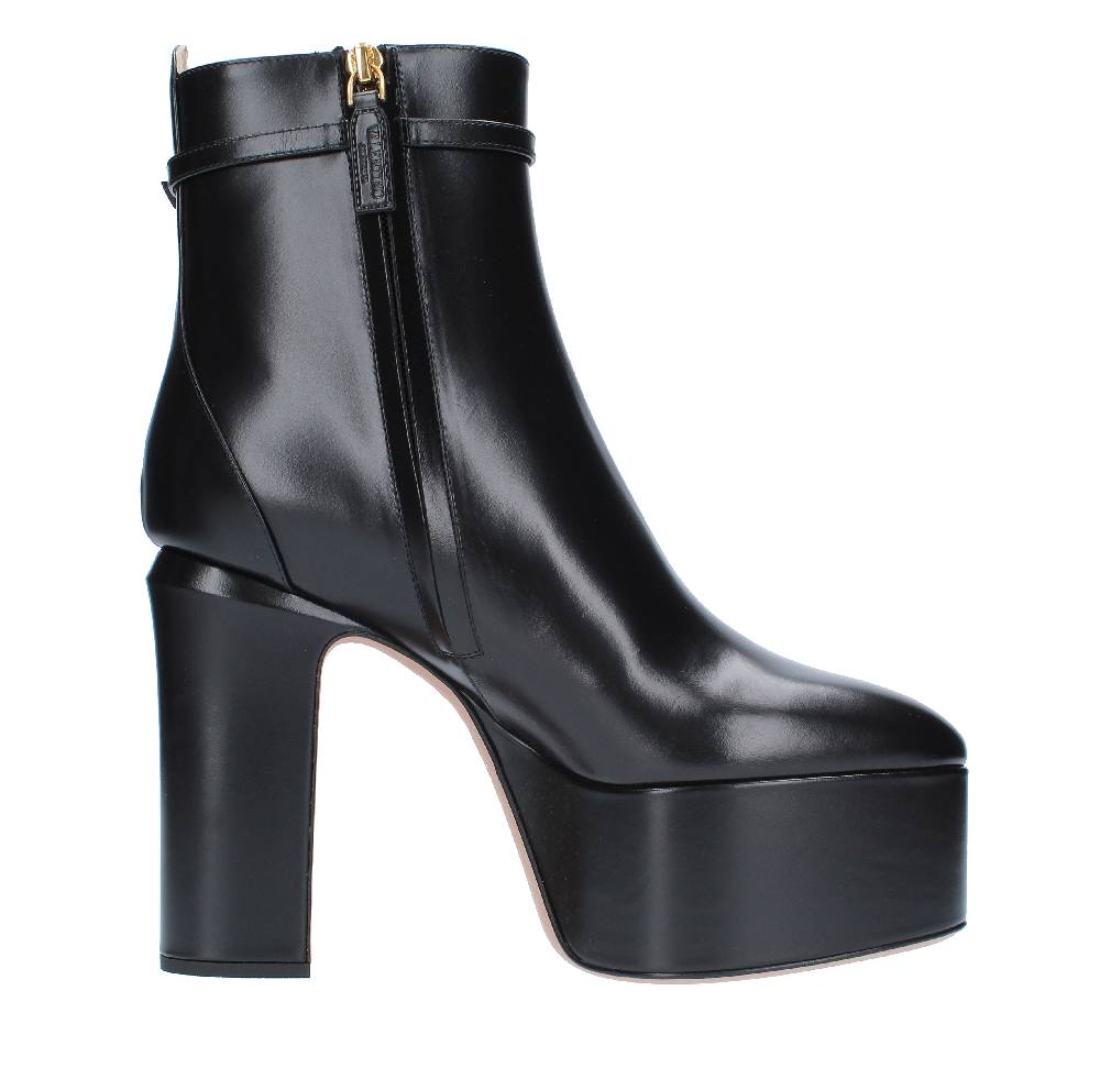 VALENTINO GARAVANI Tronchetti Plateau In Pelle