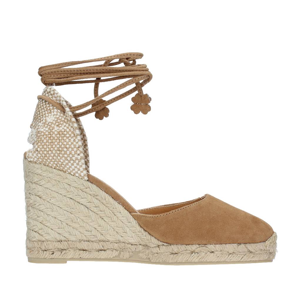 CASTANER Zeppa In Camoscio, Tessuto E Corda Modello CARINA