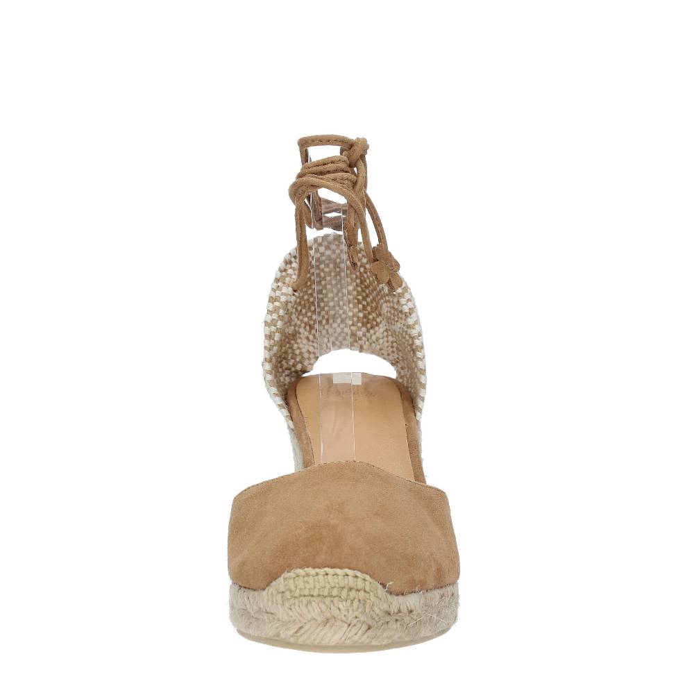 CASTANER Zeppa In Camoscio, Tessuto E Corda Modello CARINA