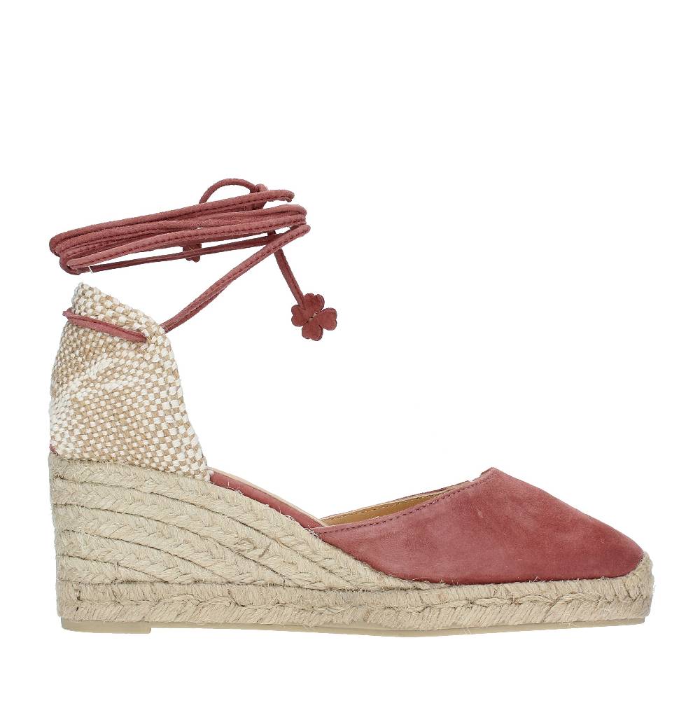 CASTANER Zeppa In Camoscio, Tessuto E Corda Modello CARINA