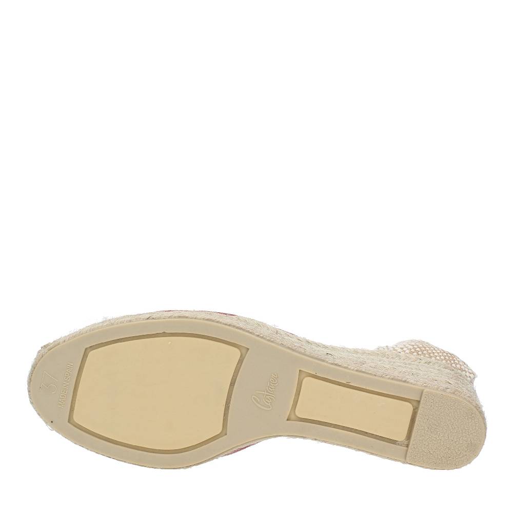 CASTANER Zeppa In Camoscio, Tessuto E Corda Modello CARINA