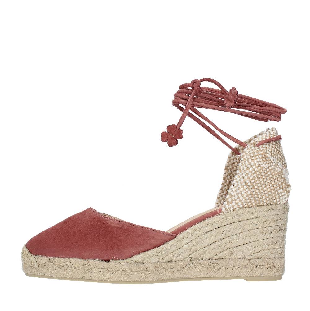 CASTANER Zeppa in camoscio, tessuto e corda modello CARINA