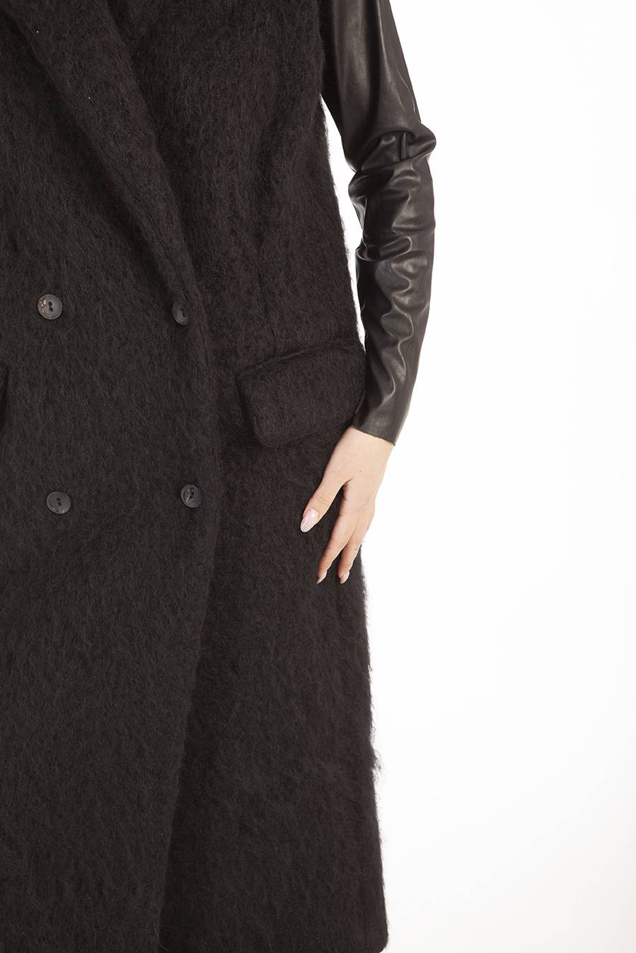 Nostrasantissima Cappotto Senza Maniche Lana Riccia