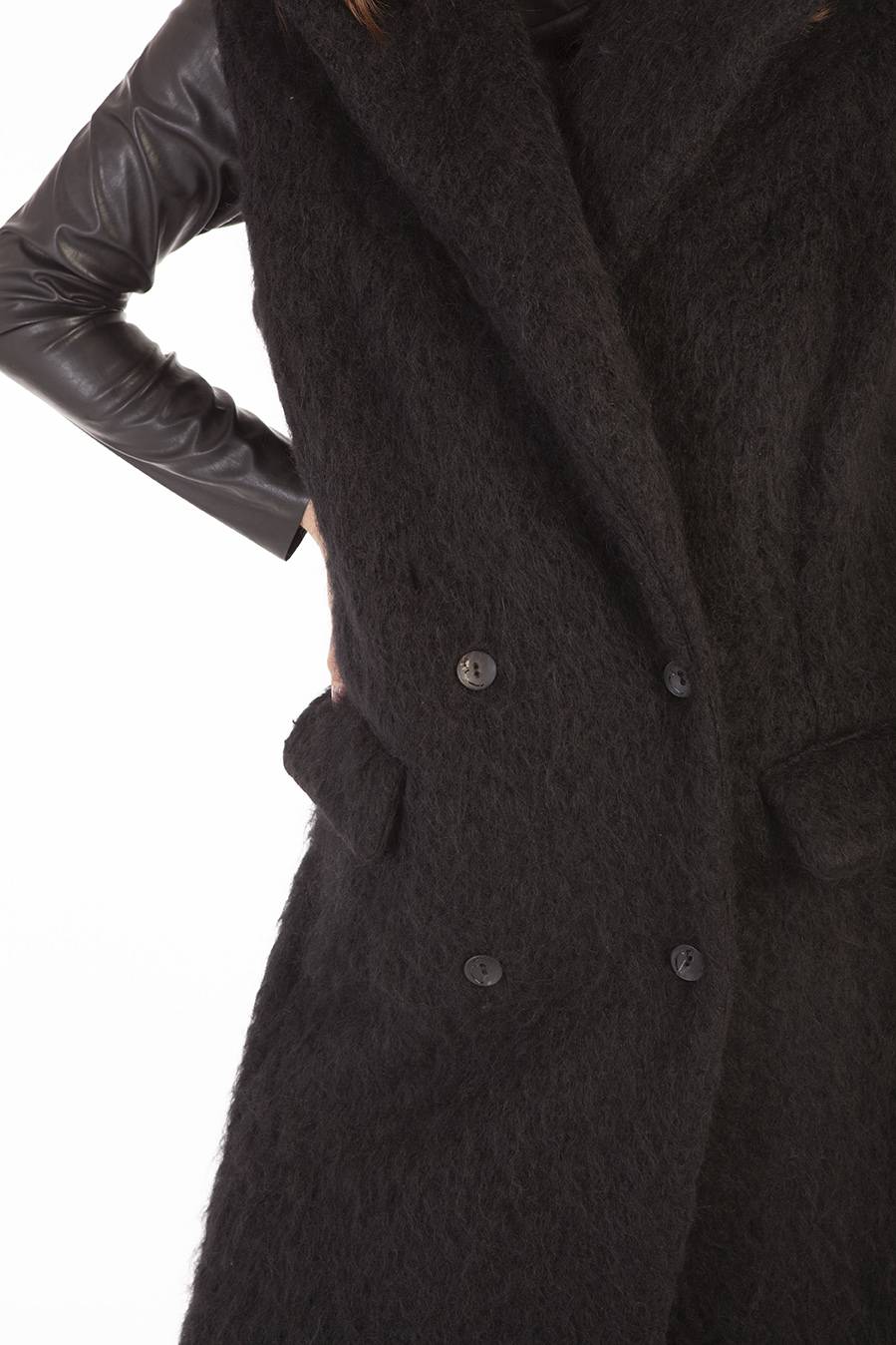 Nostrasantissima Cappotto Senza Maniche Lana Riccia