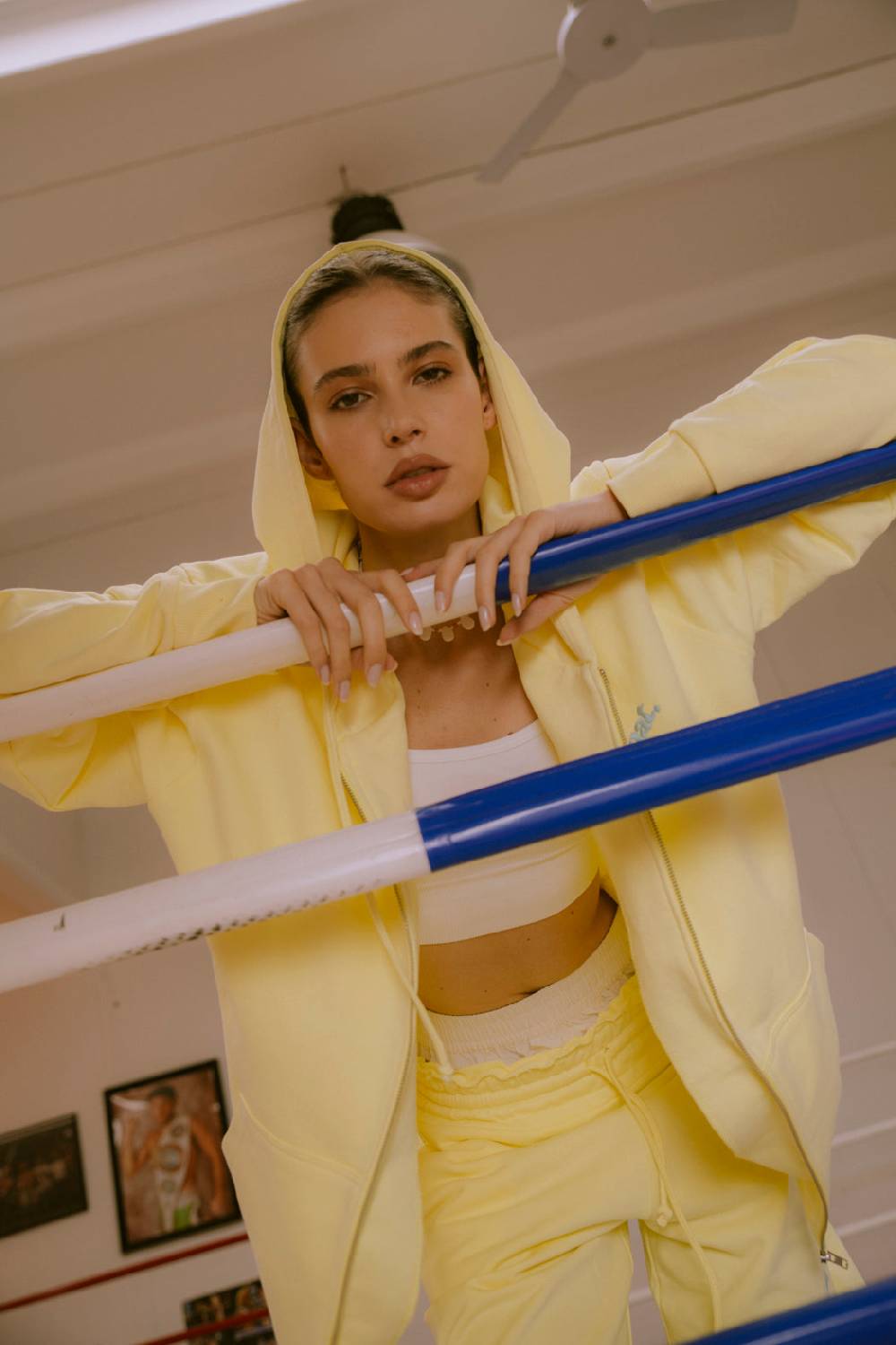 Not After Ten HOODIE ZIP NAT SS PASTEL YELLOW