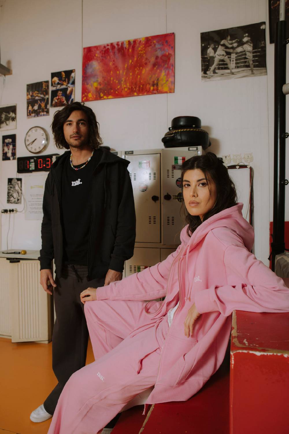 Not After Ten HOODIE ZIP NAT SS PINK BUBBLE