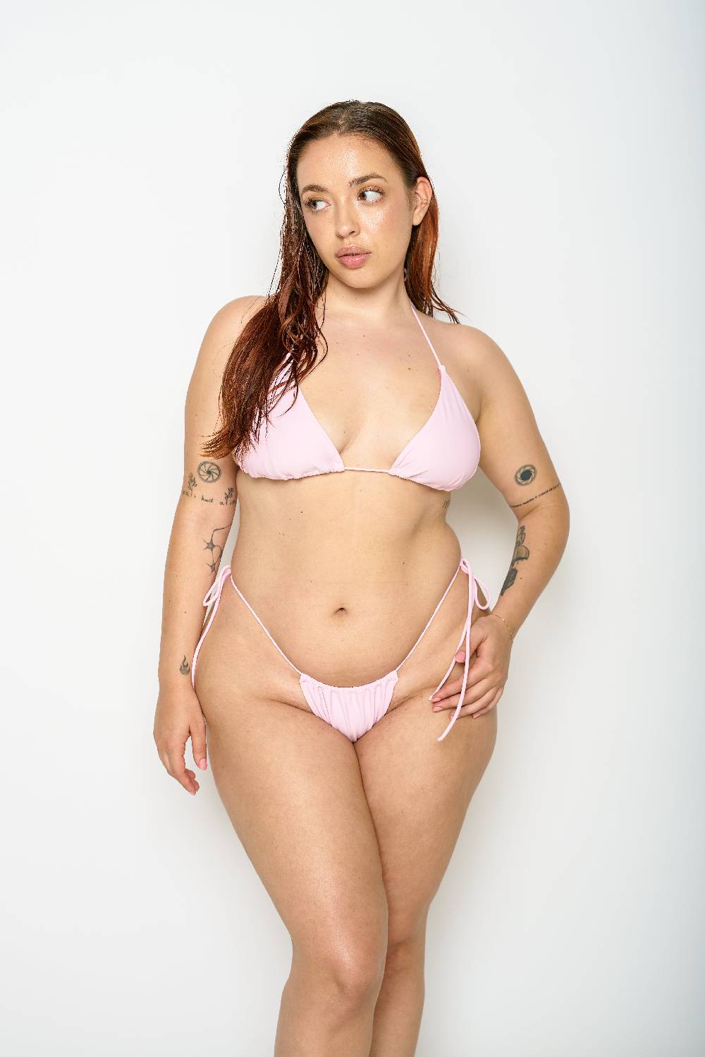 Not After Ten PINK TRIANGLE BIKINI TOP