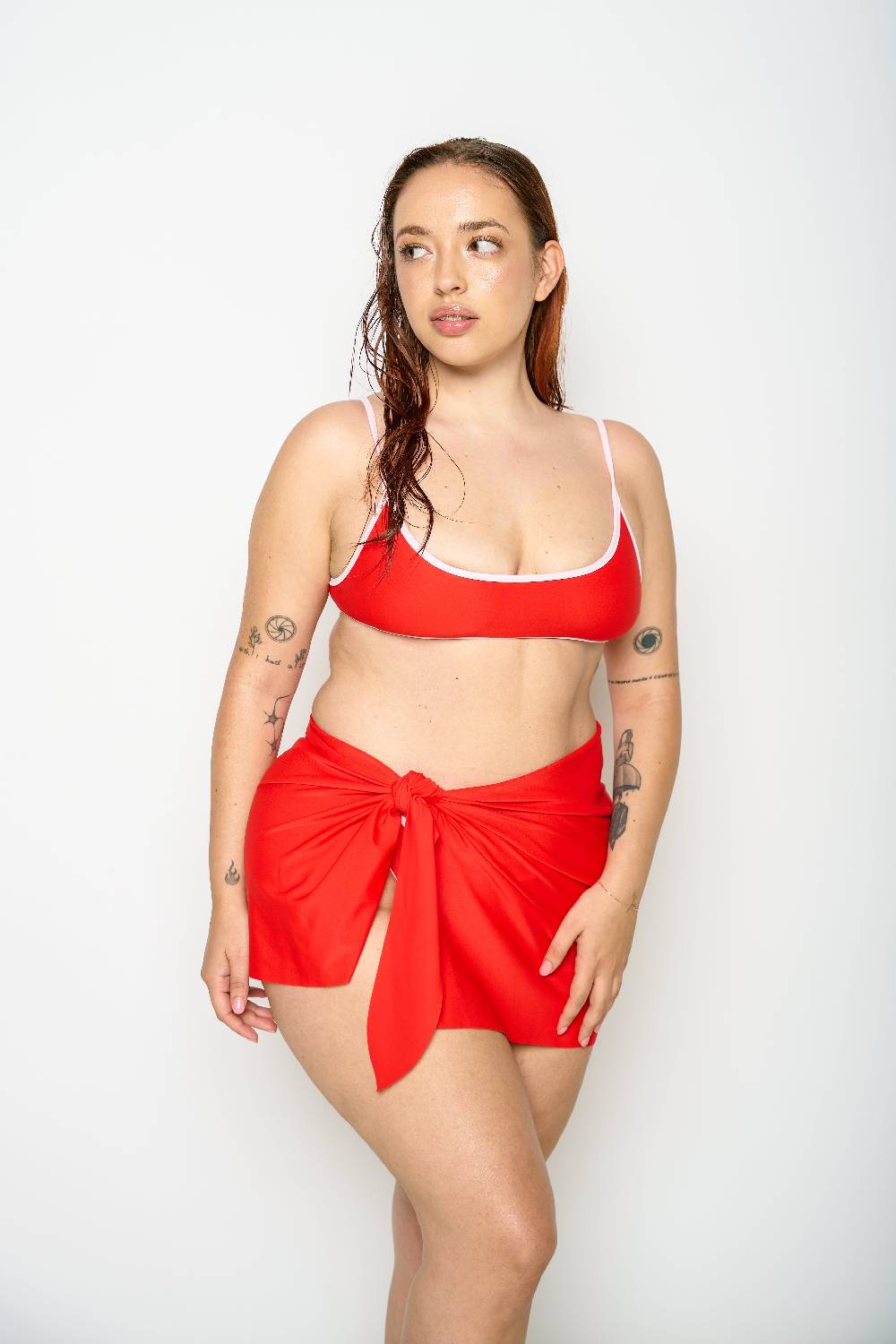 Not After Ten SHORT RED PAREO