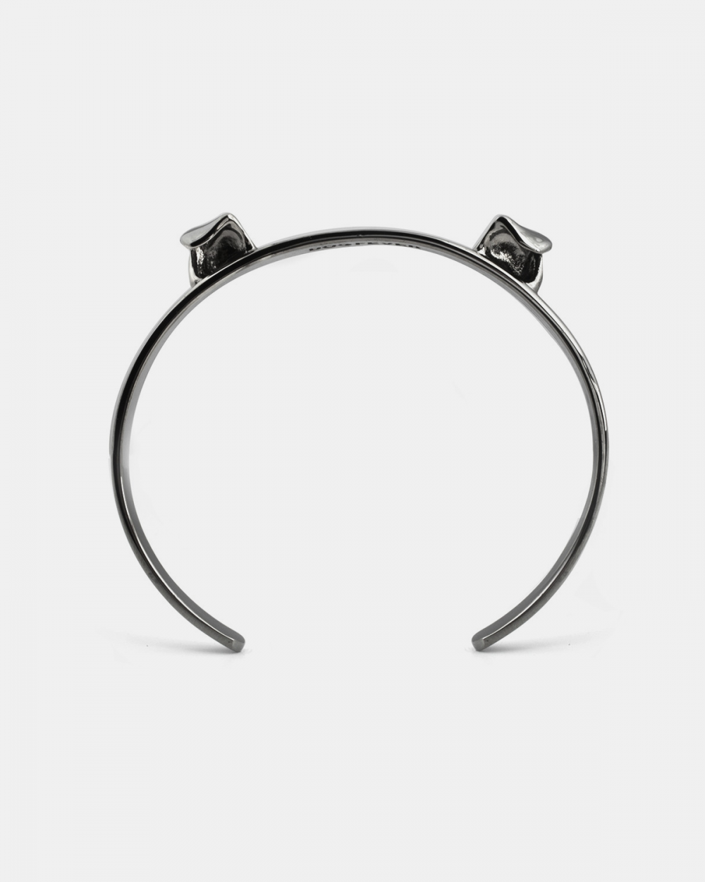 Nove25 BRACCIALE DOG FEVER ORECCHIE CANE PLACCATO RODIO NERO