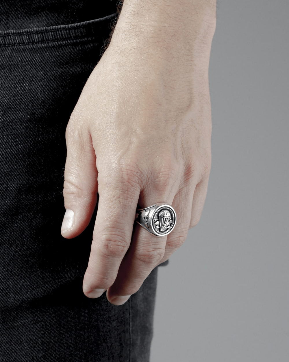 Nove25 ANELLO CHEVALIER MONGOLFIERA IN ARGENTO