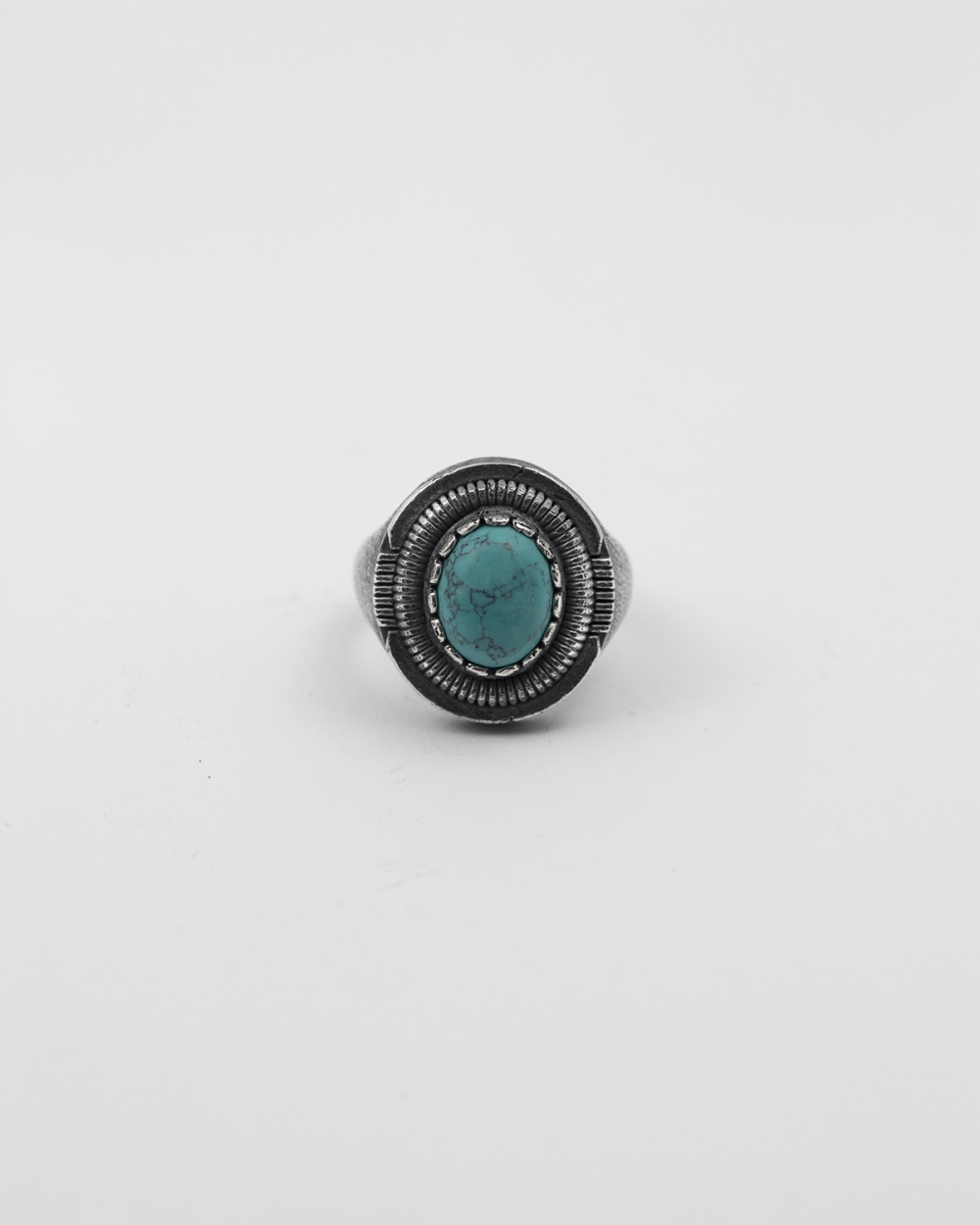 Nove25 ANELLO CHEVALIER SCUDO OVALE TURCHESE