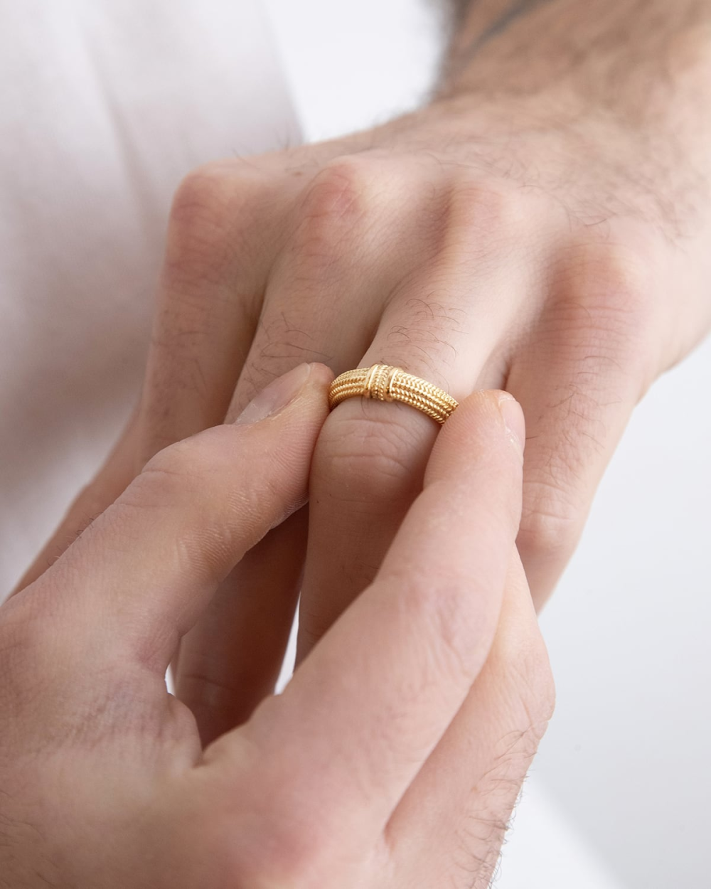 Nove25 ANELLO FEDE MAGNA GRECIA PLACCATO ORO