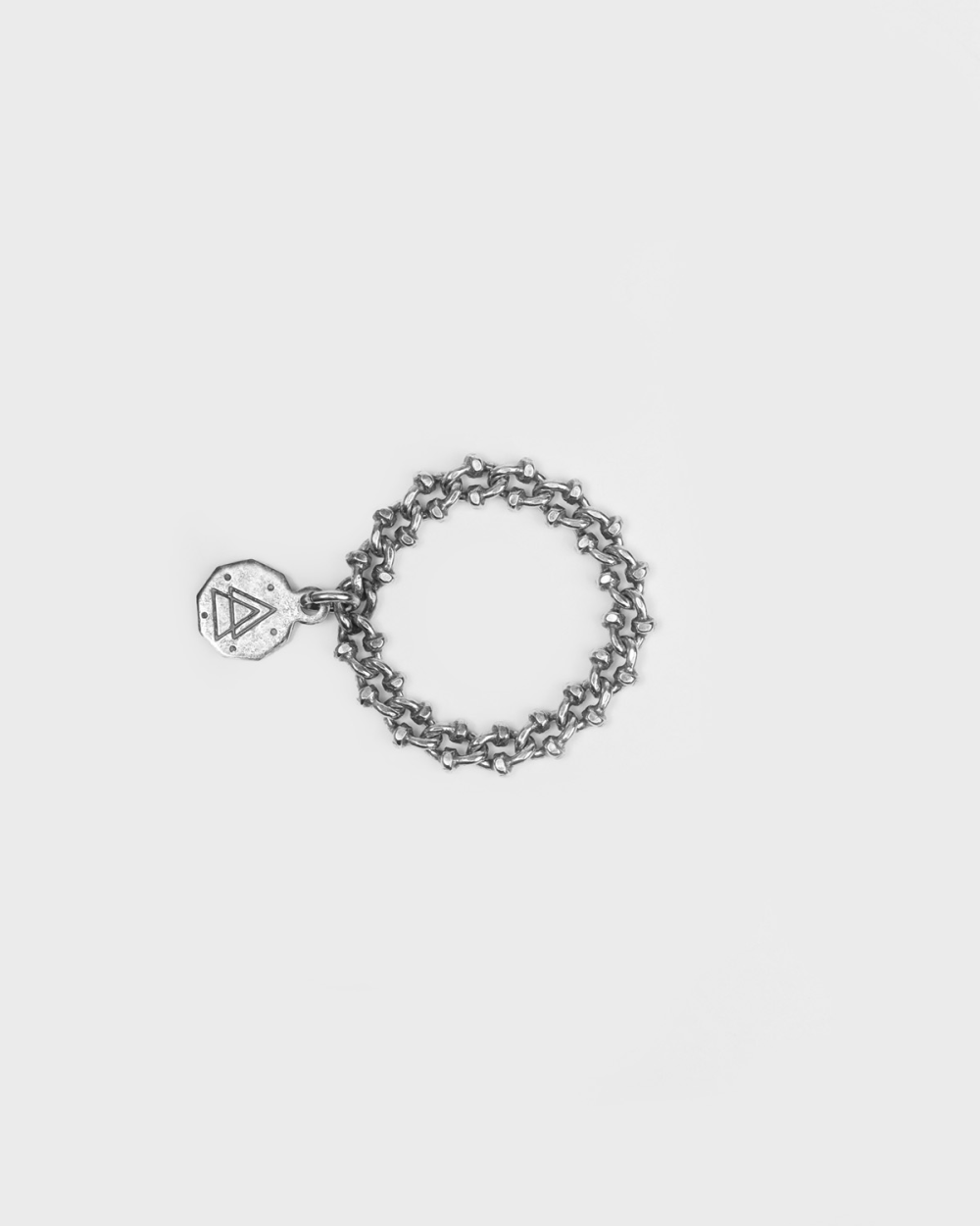 Nove25 ANELLO MAGLIA GRANCHIO IN ARGENTO