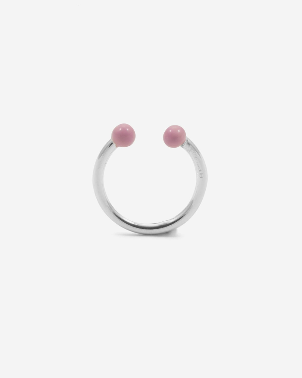 Nove25 ANELLO PIERCING SFERE GRANDE ROSA