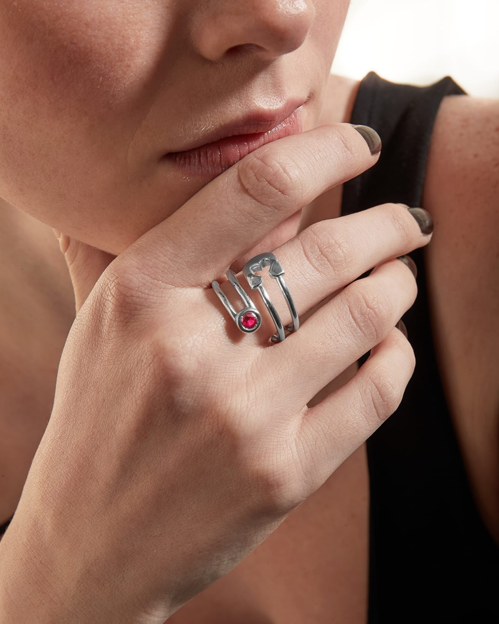 Nove25 ANELLO UNBREAKABLE PIN IN ARGENTO