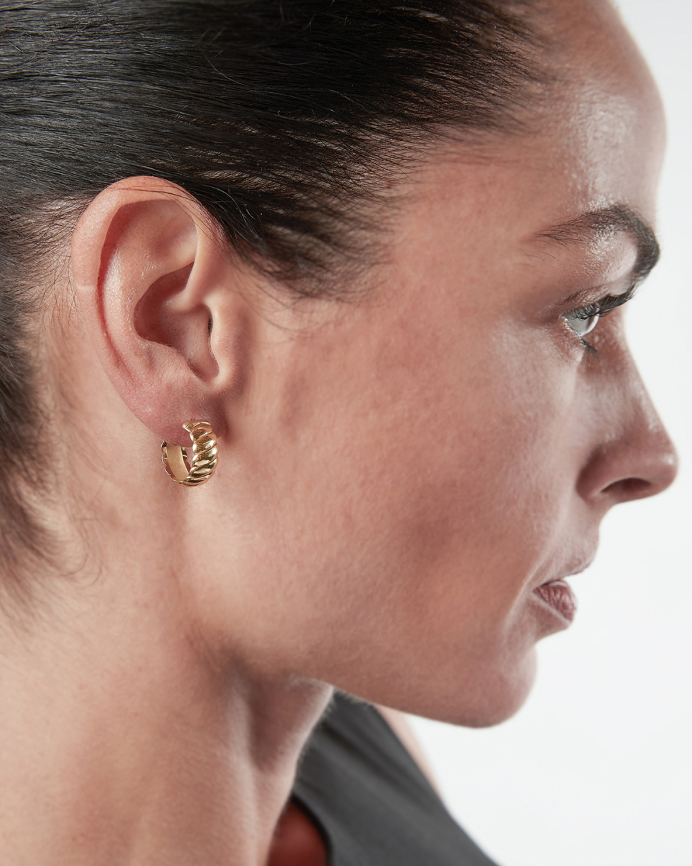 Nove25 ORECCHINO A CERCHIO MARSHMALLOW PLACCATO ORO