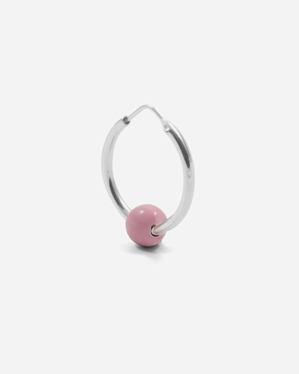 Nove25 ORECCHINO SINGOLO PIERCING SFERA SMALTO ROSA