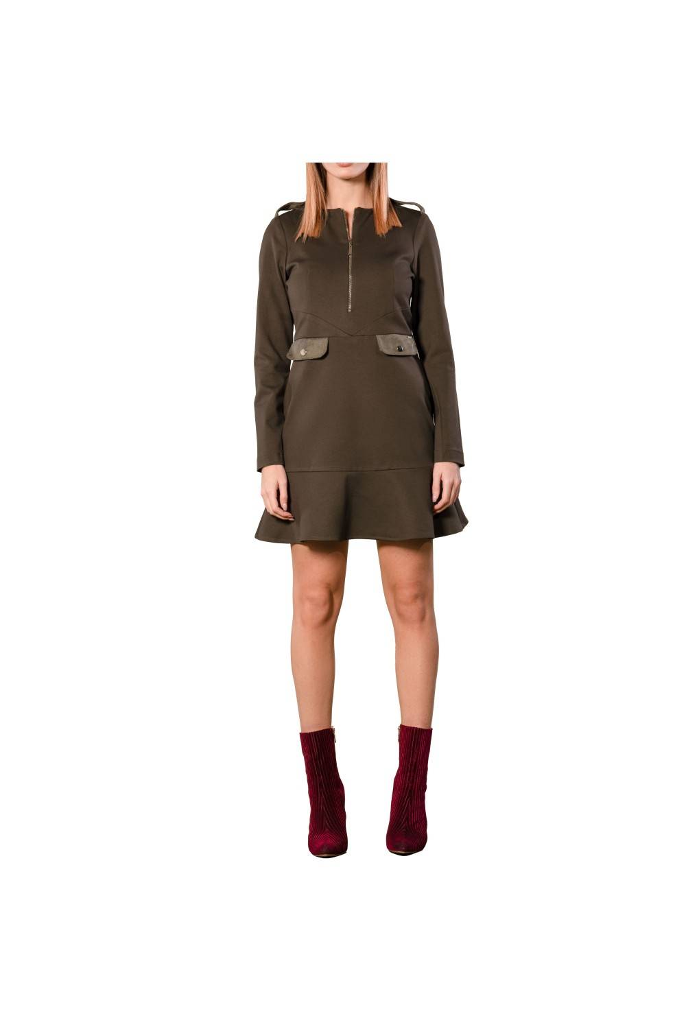 Nualy ABITO CON ZIP CENTRALE