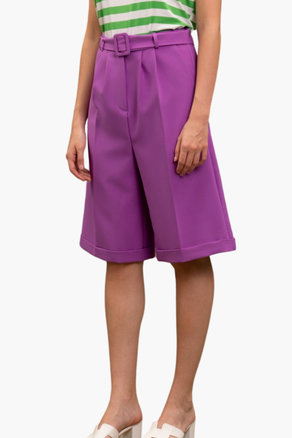 Nualy BERMUDA CON CINTURA