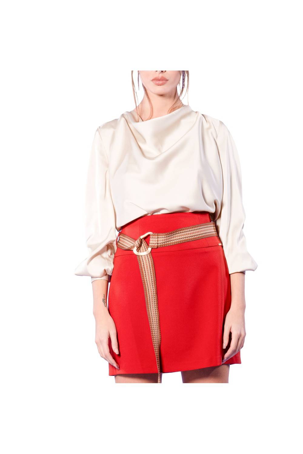 Nualy BLUSA SCOLLO CAPPUCCIO