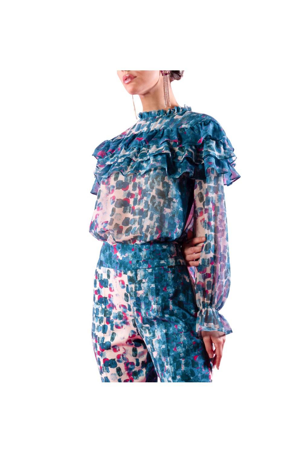 Nualy CAMICIA CON BALZE