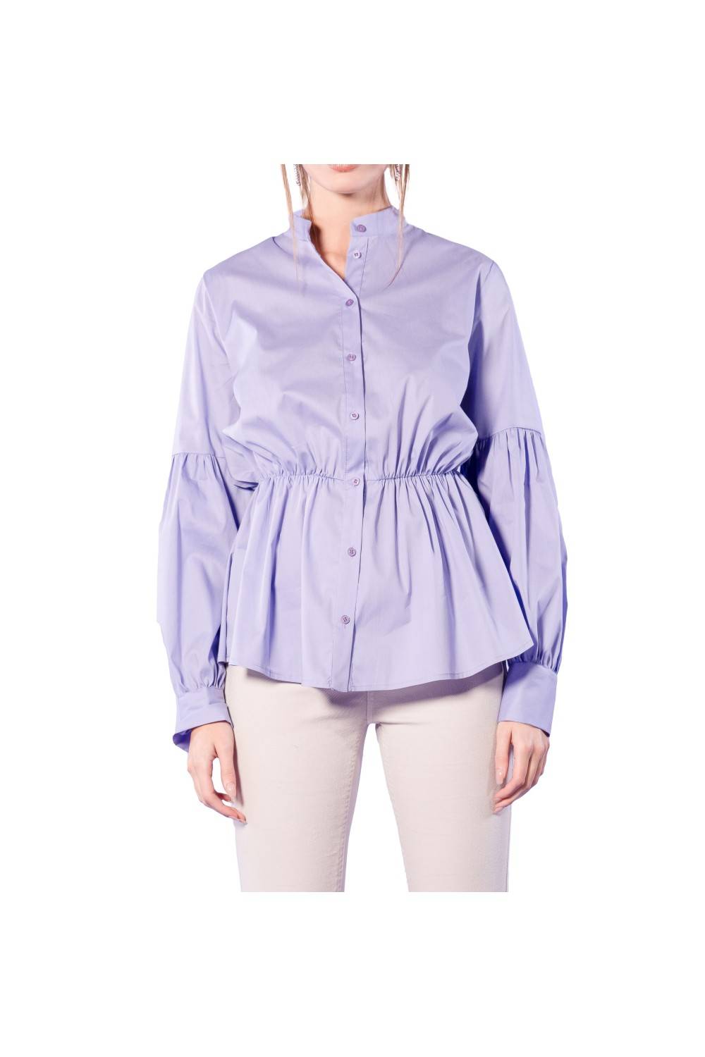 Nualy CAMICIA IN POPELINE CON MANICA A SBUFFO