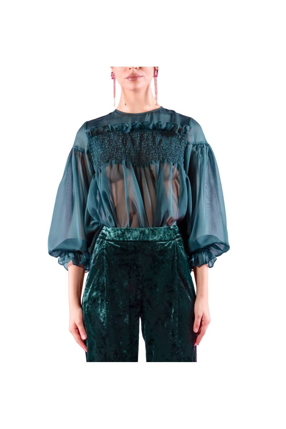 Nualy CAMICIA PUNTO SMOCK