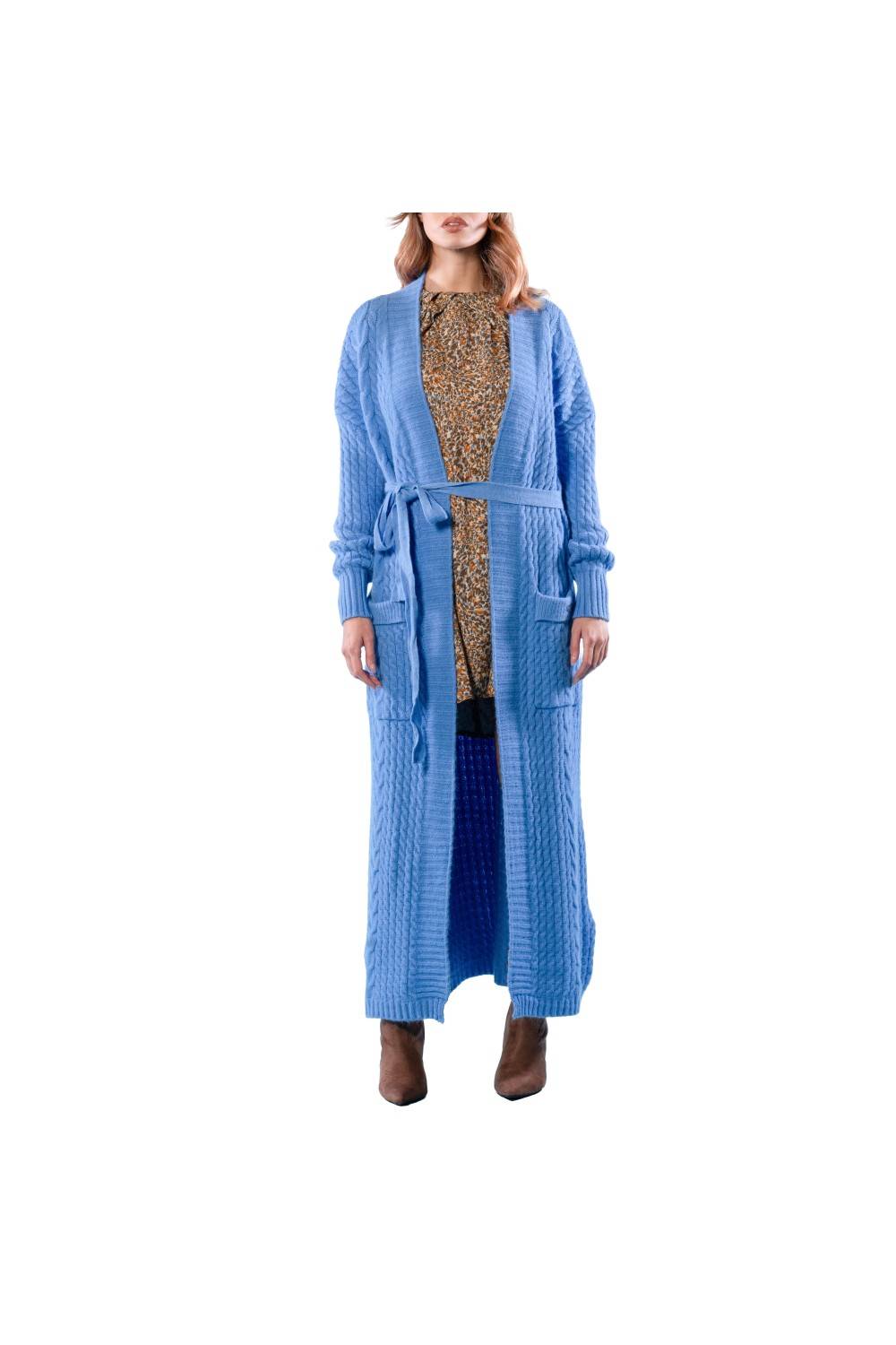 Nualy CARDIGAN LUNGO A TRECCE