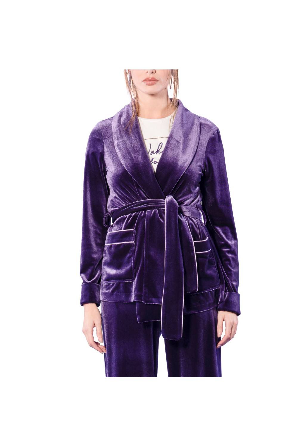 Nualy GIACCA MORBIDA CON PROFILO