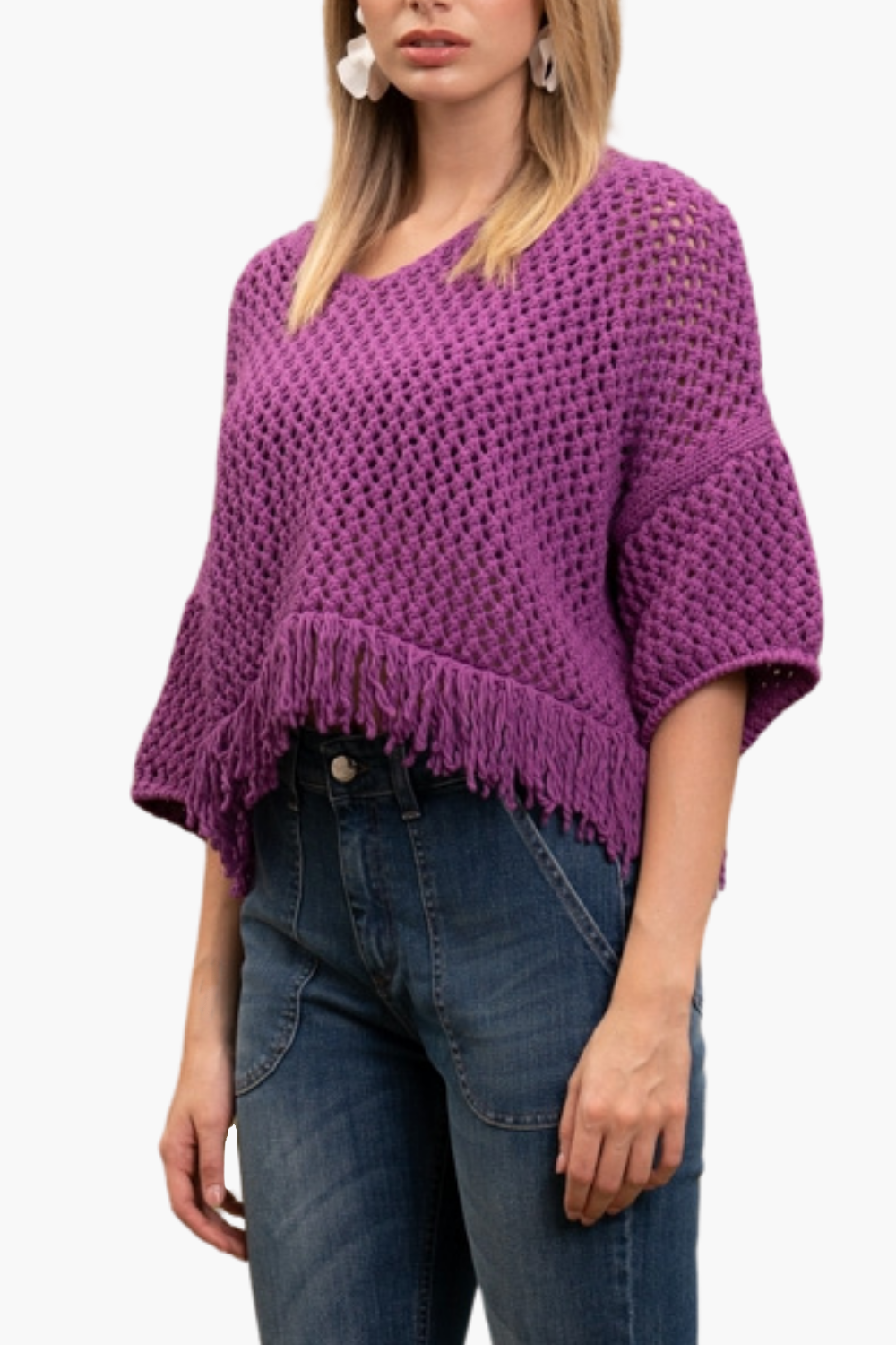 Nualy MAGLIA CON FRANGIA