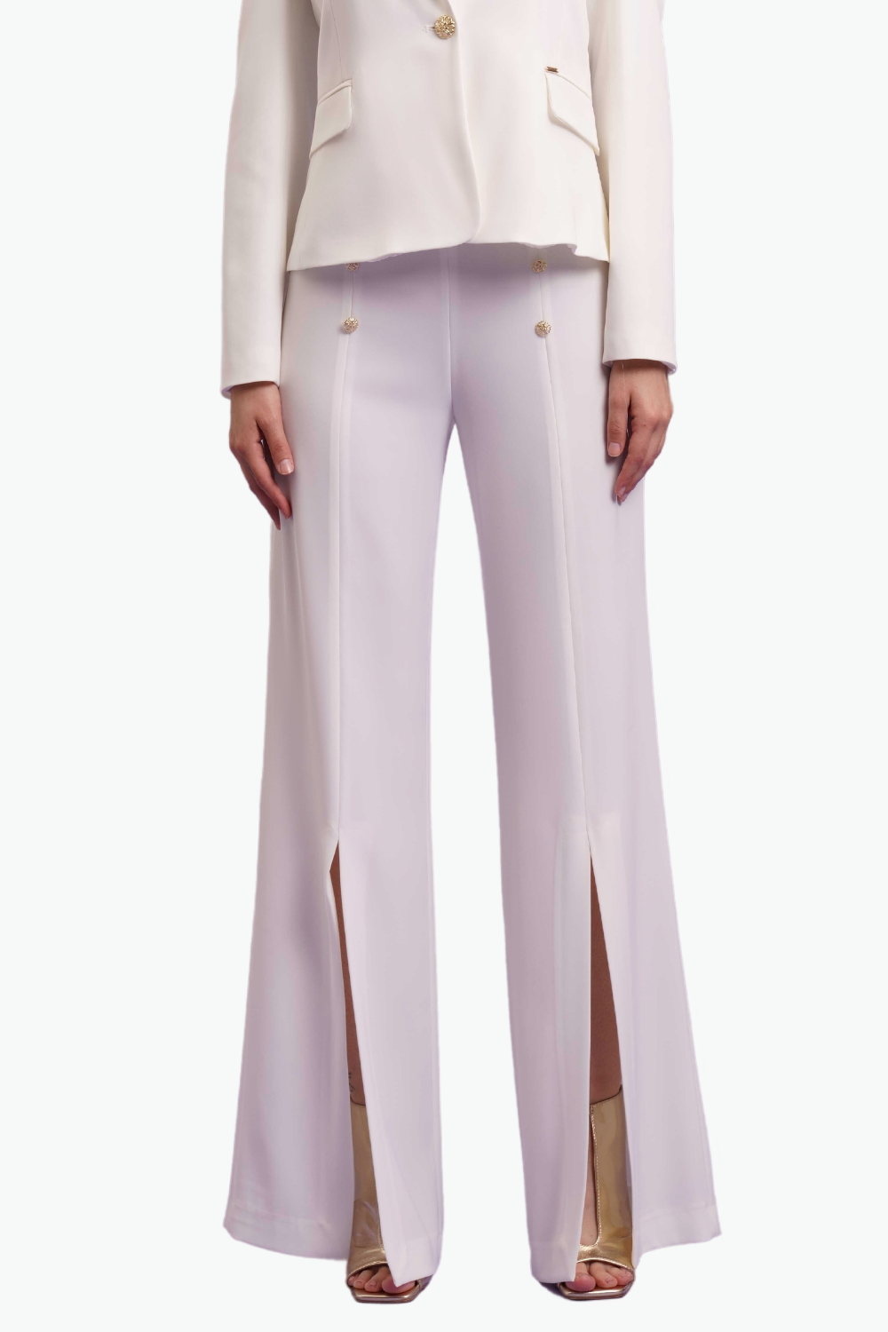 Nualy PANTALONE CON SPACCO CENTRALE