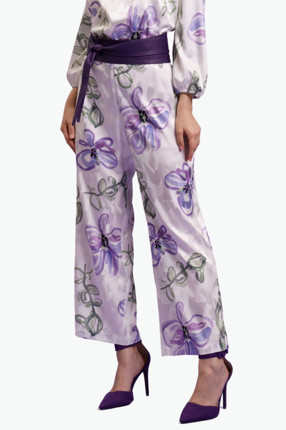 Nualy PANTALONE FANTASIA FIORI